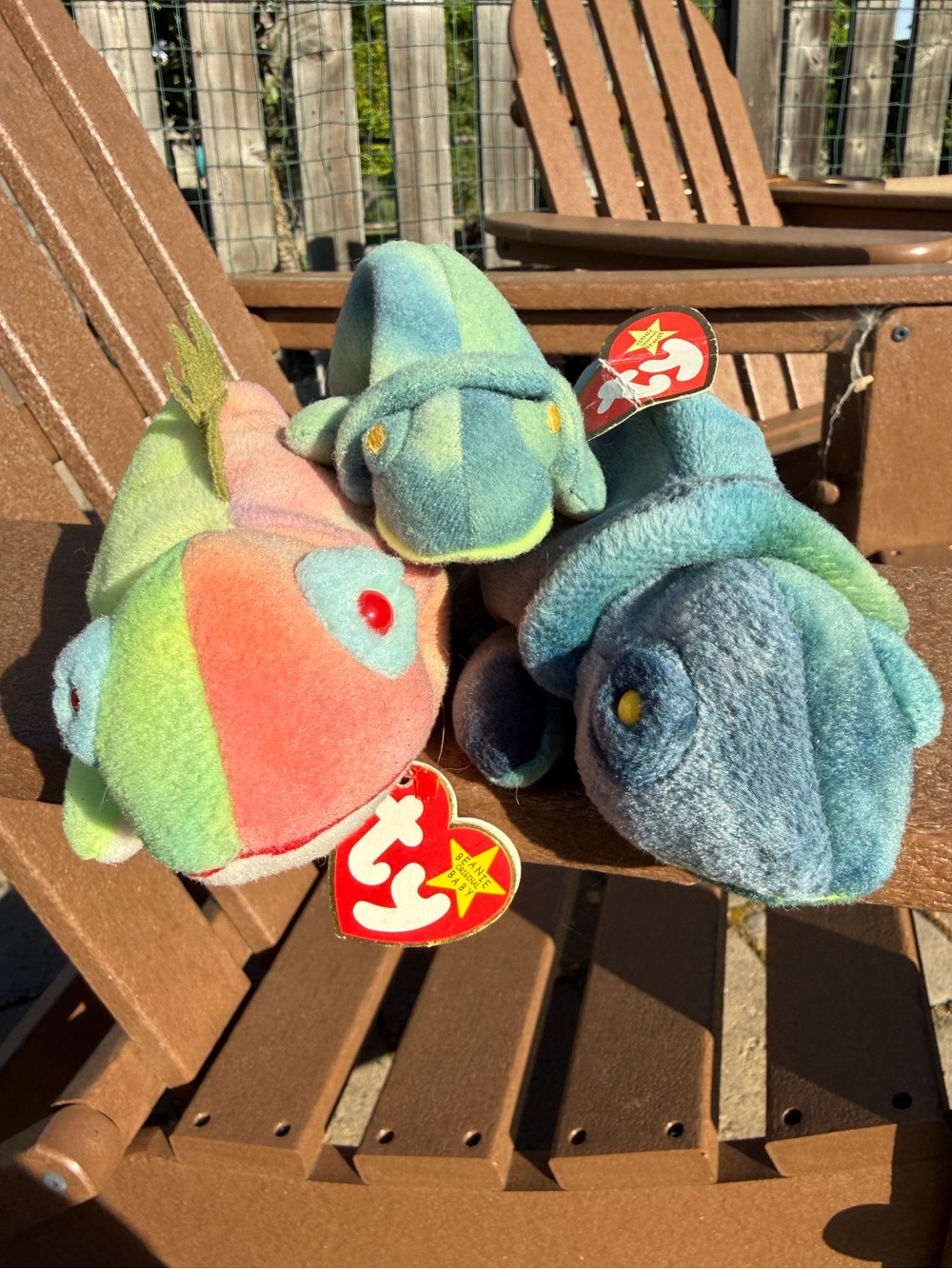 TY Beanie Babies Iggy Rainbow Bundle Errors No Tongue Mismatched Colors Tags